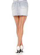 Patterned pantyhose, crochet net, colorful stripes